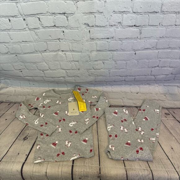 Petit Lem Holiday Winter Hats Mitten Socks Pajama Set - Picture 1 of 3